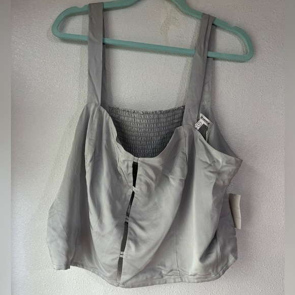 Good America gray crop top double bar tank 6 - Picture 1 of 4